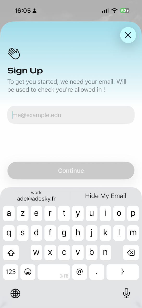 Campus Away — formulaire d'inscription